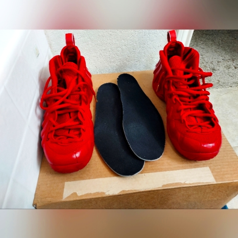 Mens Nike Ketchup Red Foamposite